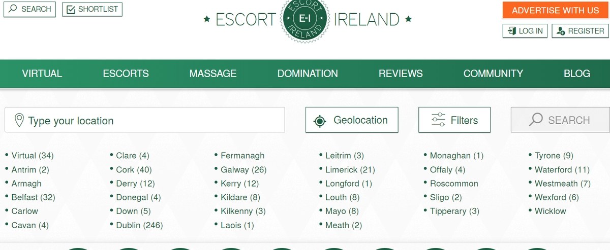 Escort Ireland, Escort Sites