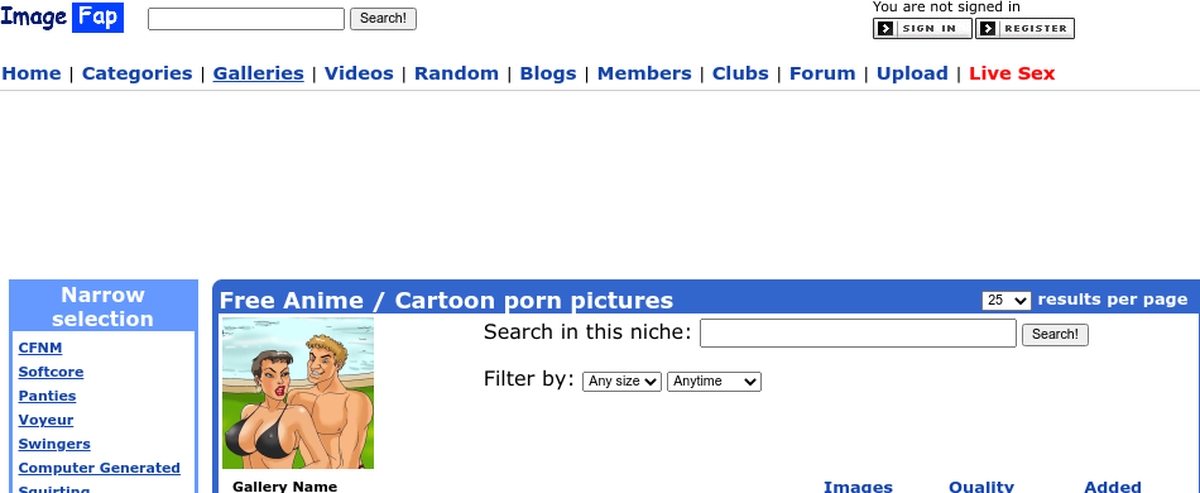 ImageFap Cartoon, Cartoon Porn Sites