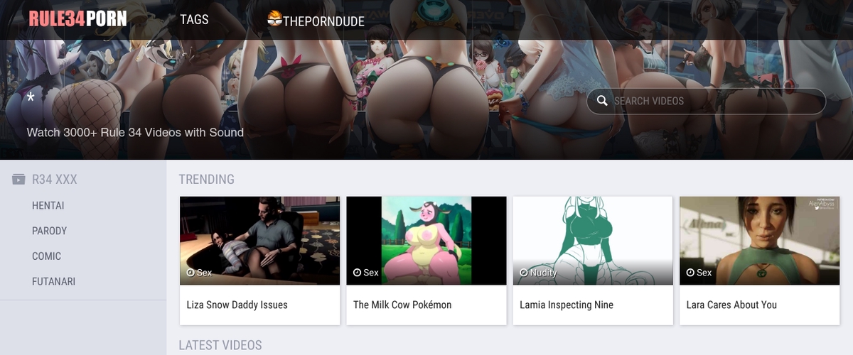 Rule34Porn, Cartoon Porn Sites