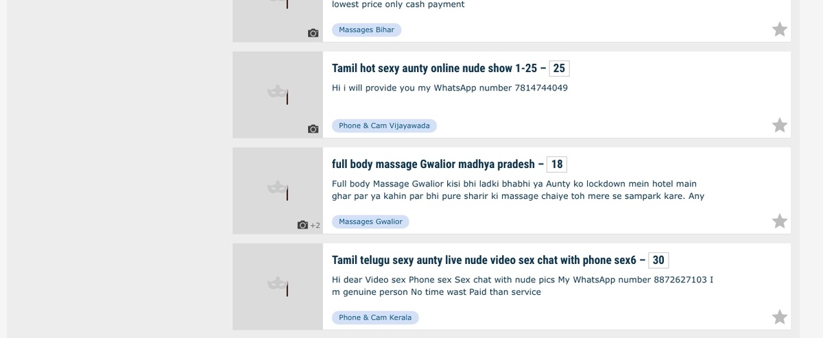 Locanto.net, Escort Sites