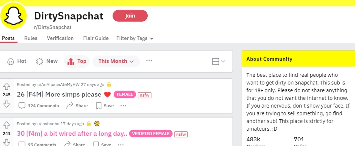 Dirty Snapchat, Free OnlyFans Porn Sites