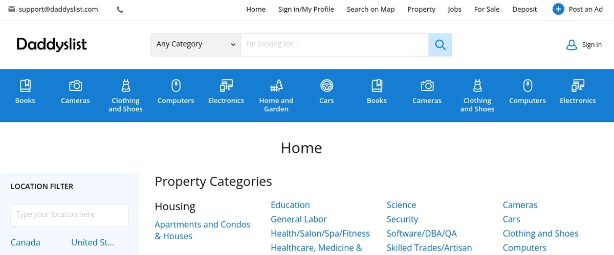 DaddysList, Escort Sites