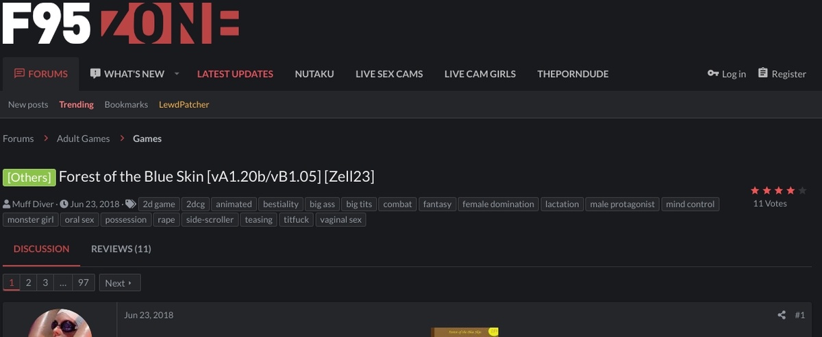 Forest Of The Blue Skin, Free Sex Games