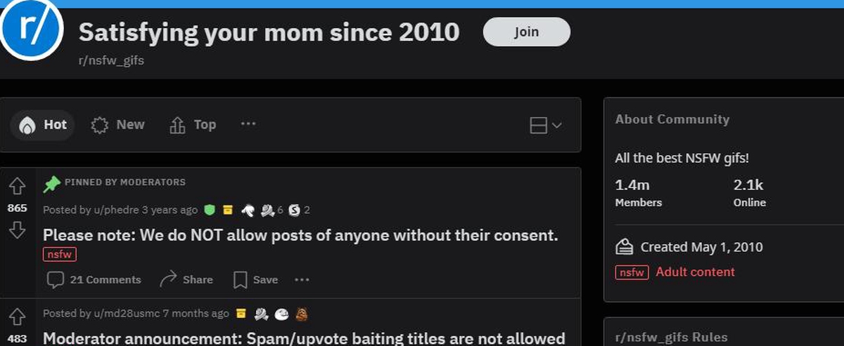Reddit NSFW GIFS