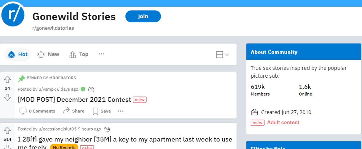 Gonewild Stories Reddit