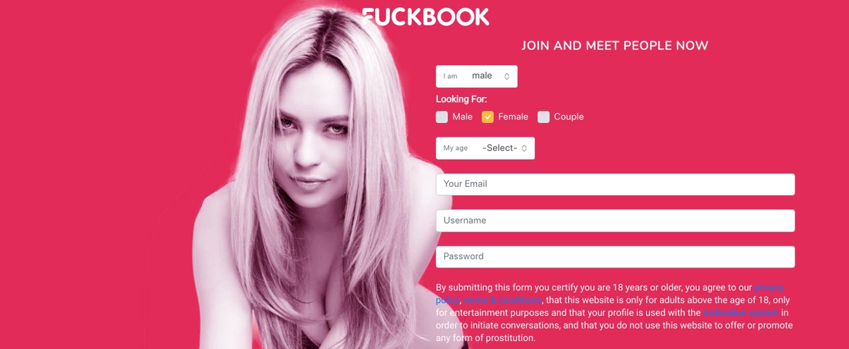 FuckBook, Hookup & Sex Dating Sites