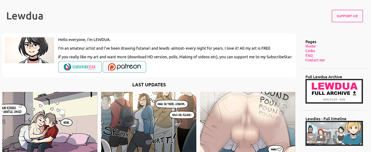 Lewdua, Porn Comics Sites