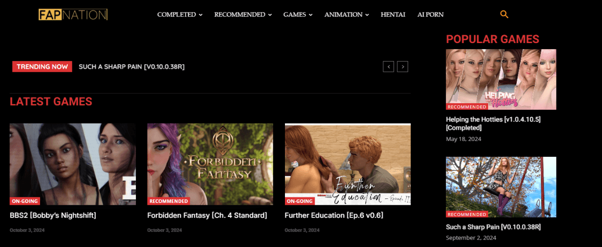 Fap-Nation.org, Free Sex Games