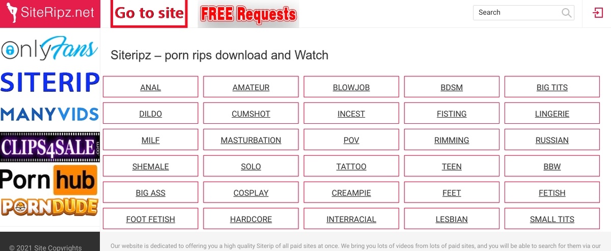 SiteRipz, Free OnlyFans Porn Sites