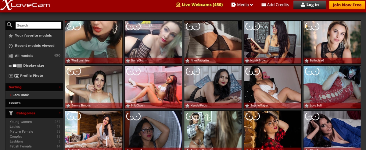 XloveCam, Live Sex Cam Sites