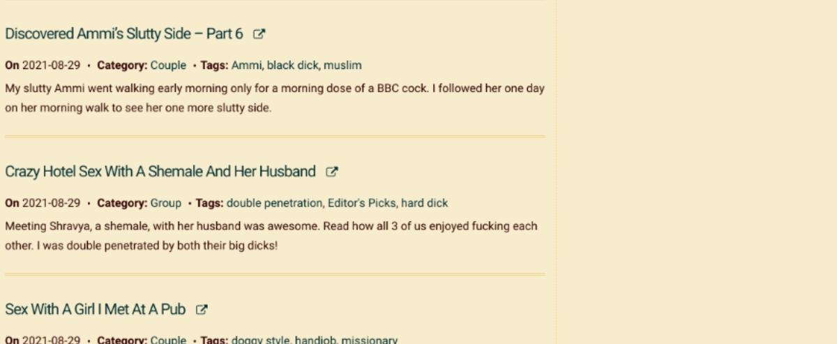 Indian Sex Stories