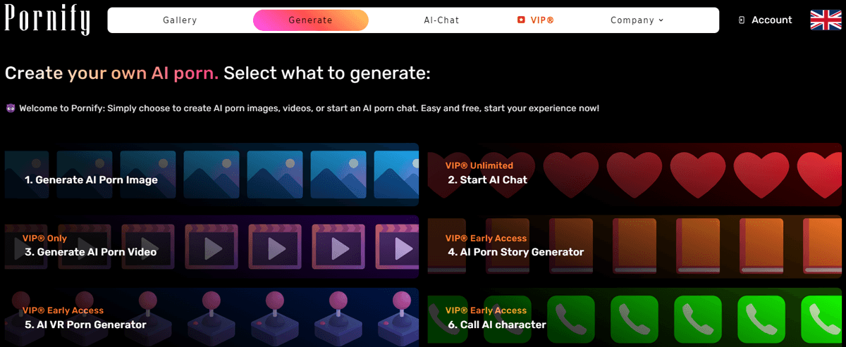 Pornify, AI Porn Sites