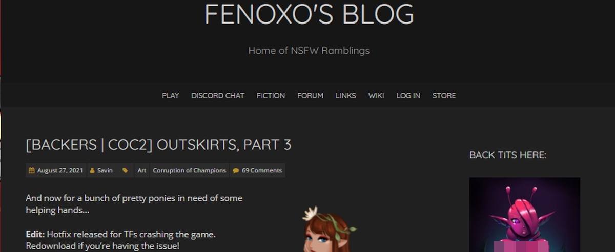 Fenoxo, Free Sex Games