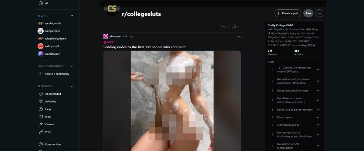 Reddit College Sluts, Teen Porn Sites (18+)