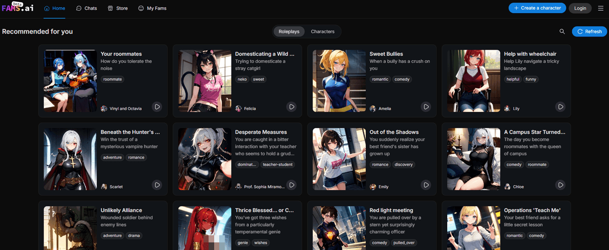 Fams AI, AI Porn Sites