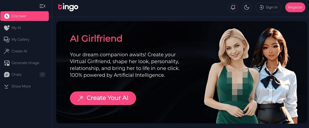 Tingo, AI Porn Sites