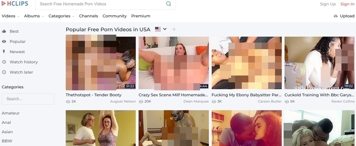 HClips, Amateur Porn Sites