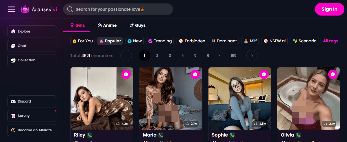 Aroused, AI Porn Sites