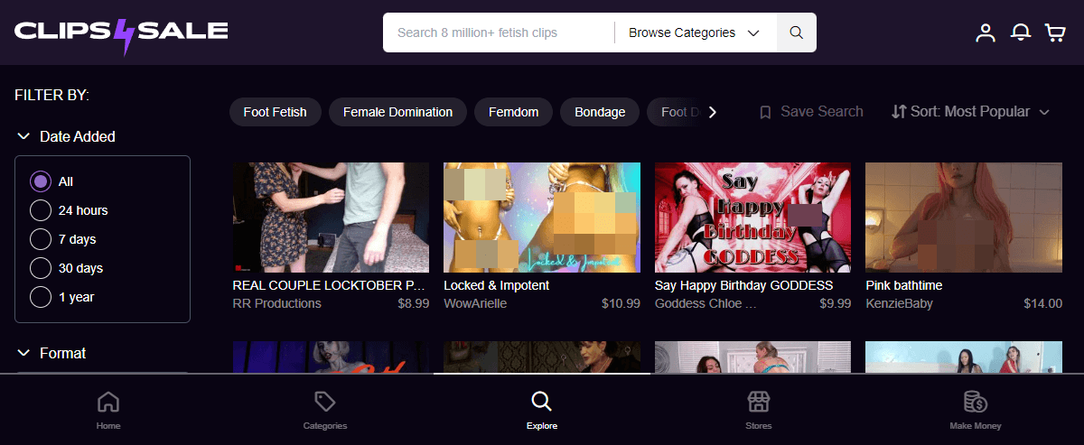 Clips4Sale, Top Premium Porn Sites