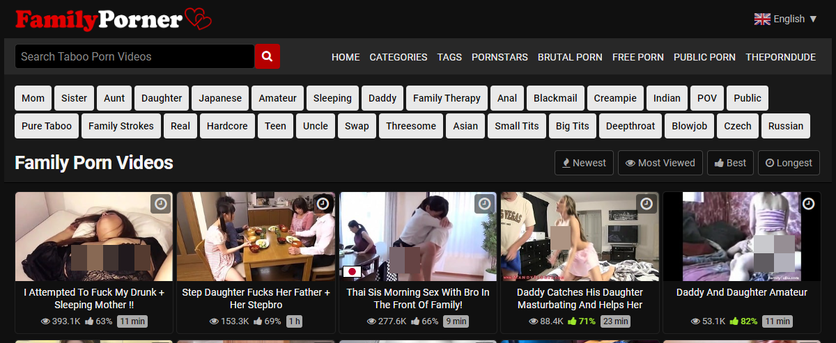 FamilyPorner, Taboo Porn Sites