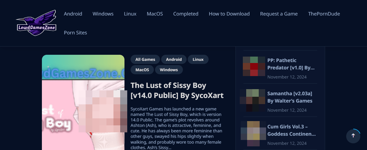 LewdGamesZone, Hall Of Fame