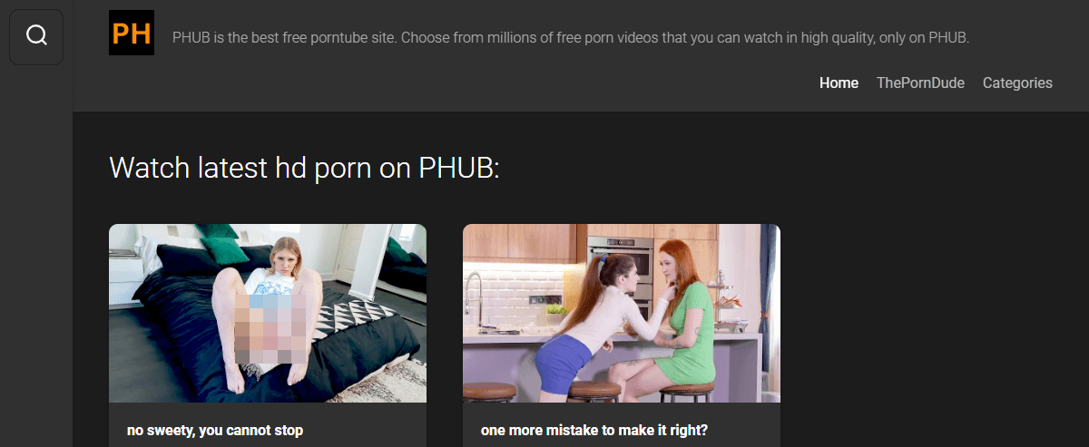Phub, Free Porn Tube Sites