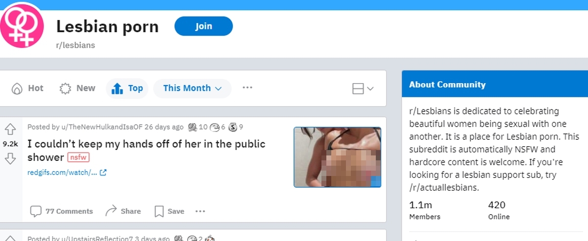 Reddit Lesbians, Lesbian Porn Sites