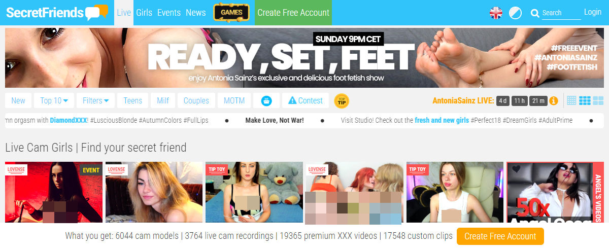SecretFriends, Live Sex Cam Sites