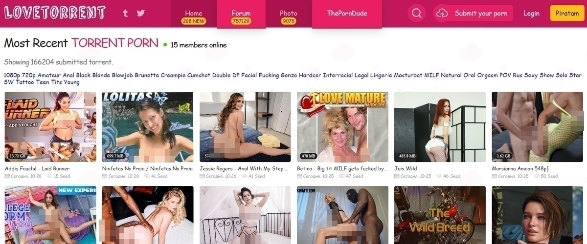 LoveTorrent, Porn Torrent Sites