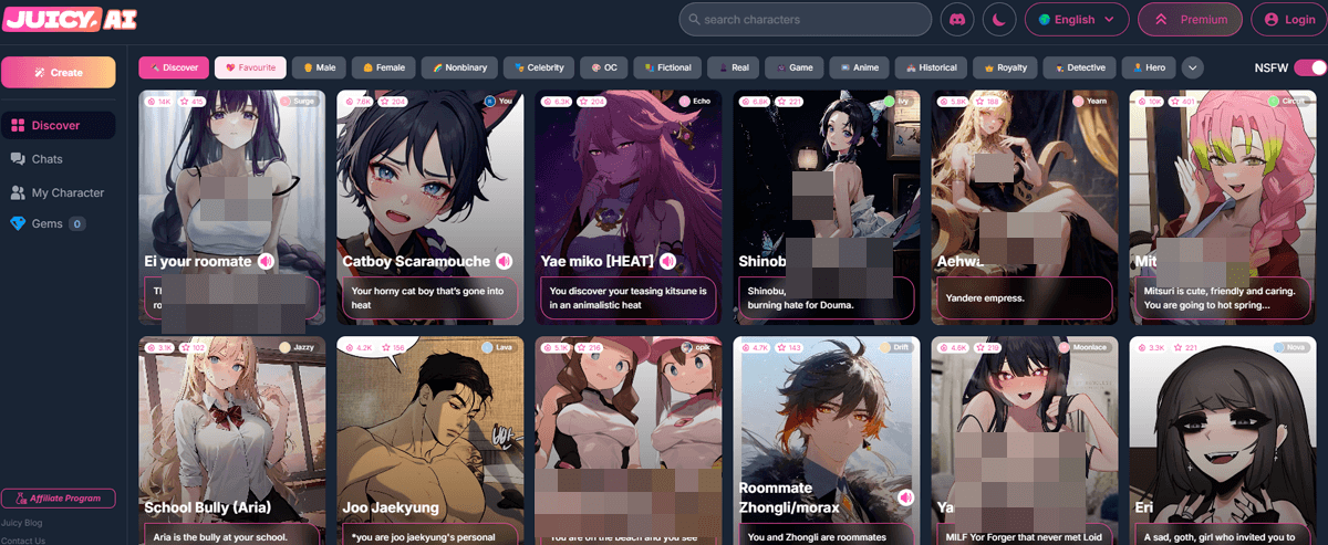 Juicy AI, AI Porn Sites