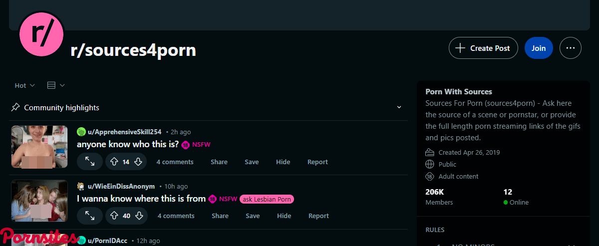 Reddit Sources4Porn
