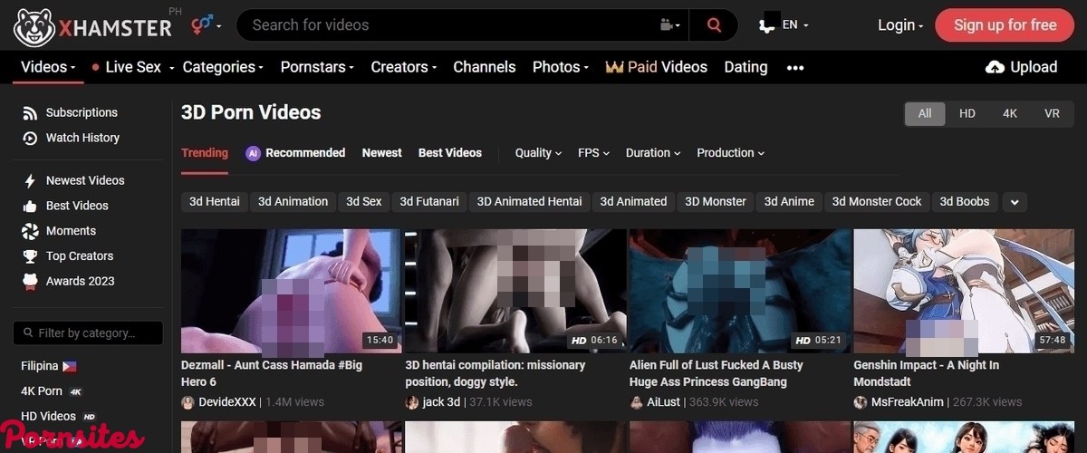 xHamster 3D Porn