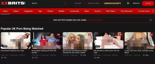 XXBrits, Amateur Porn Sites