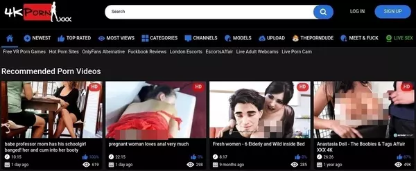 4kPorn, Free Porn Tube Sites
