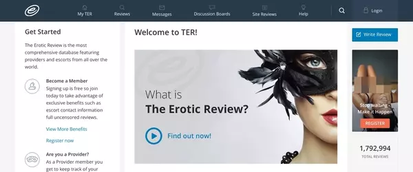 The Erotic Review, Escort Sites