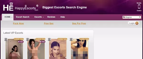HappyEscorts, Escort Sites