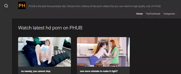 Phub, Free Porn Tube Sites