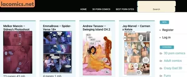 LaComics, Porn Comics Sites