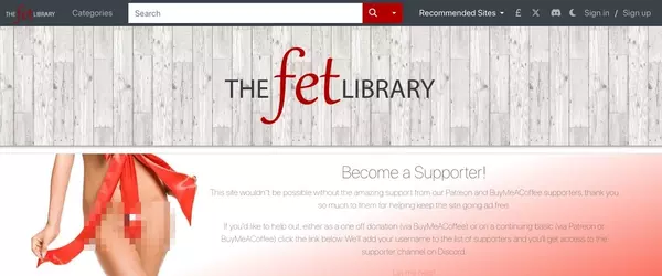 The Fet Library, Sex Stories Sites