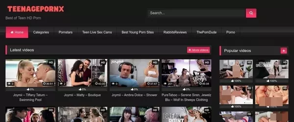 TeenagePornX, Teen Porn Sites (18+)