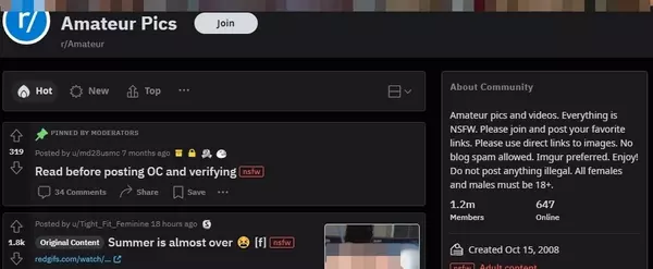 Reddit Amateur, Amateur Porn Sites