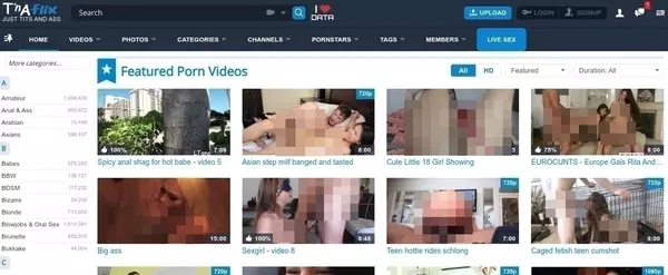 TNAFlix, Free Porn Tube Sites
